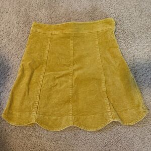 Yellow Corduroy Altar’d State Skirt